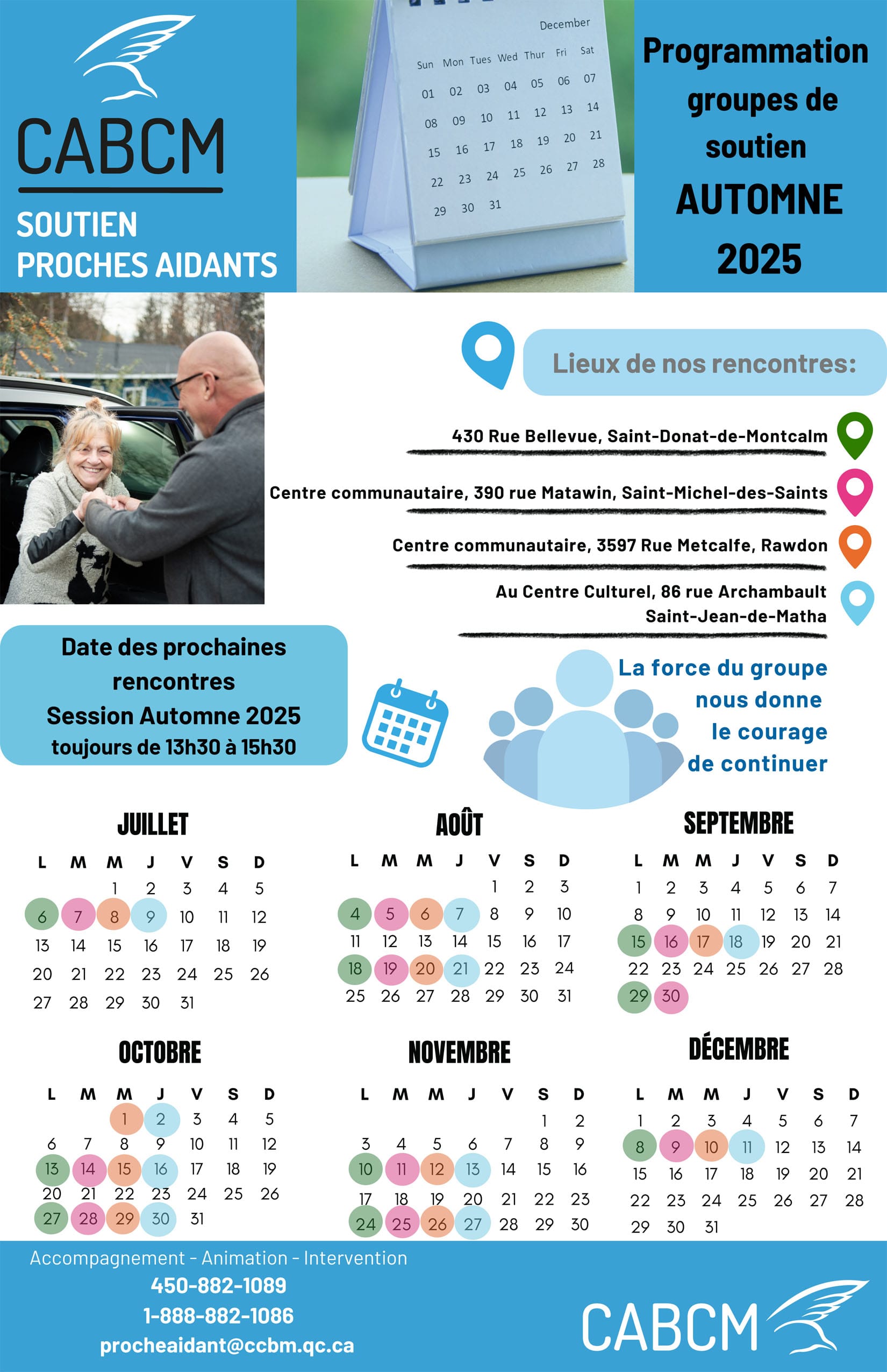 Programmation des groupes de soutien aux proches-aidants - Automne 2025 1 Programmation groupes de soutien proches aidants automne 2025
